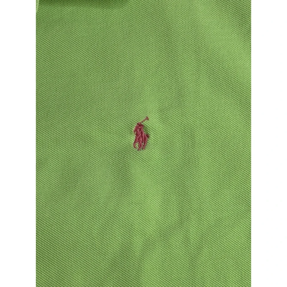 Polo Ralph Lauren Polo Men's Large Green Made in USA‎ Pink Pony 90s Vintage